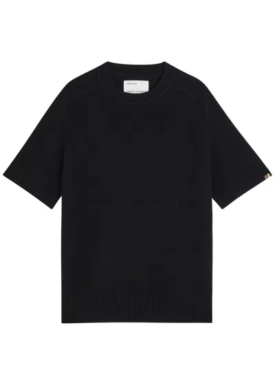 Extreme Cashmere N°454 Scott Cashmere-blend Top In Black
