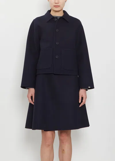 Extreme Cashmere N°463 Mover Wool Cashmere Coat In Blue