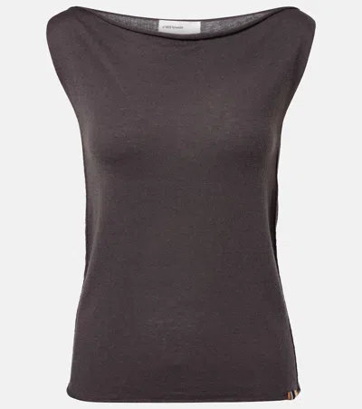 Extreme Cashmere N°469 Breeze Wool And Cashmere Top In Red