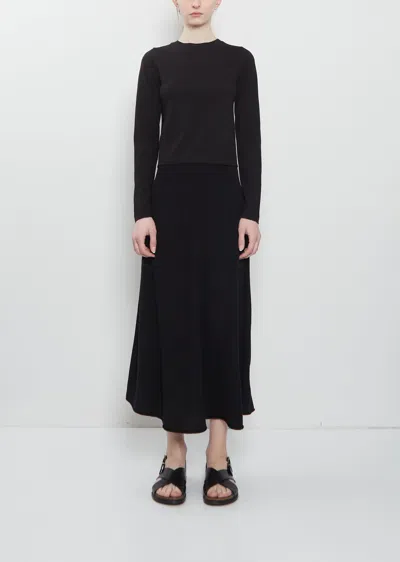 Extreme Cashmere N°470 Seduce Merino Wool Cashmere Skirt In Black