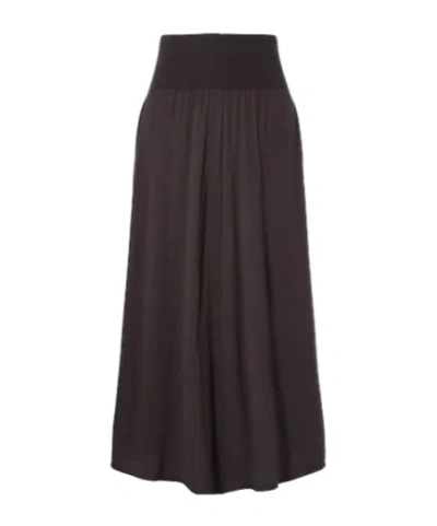 Extreme Cashmere N470 Seduce Wool And Cashmere Midi Skirt In Burgundy