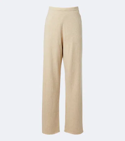 Extreme Cashmere N°479 Runaway Cashmere-blend Pants In Gold