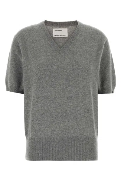 Extreme Cashmere Grey Martina Cashmere-blend V-neck Sweater In Gray