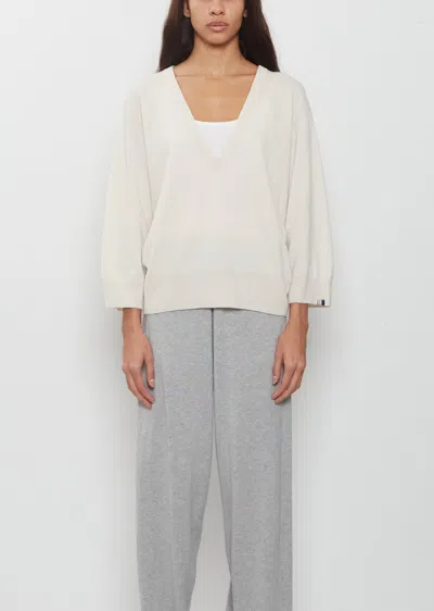 Extreme Cashmere N°491 Pearl V-neck Sweater In Neutral