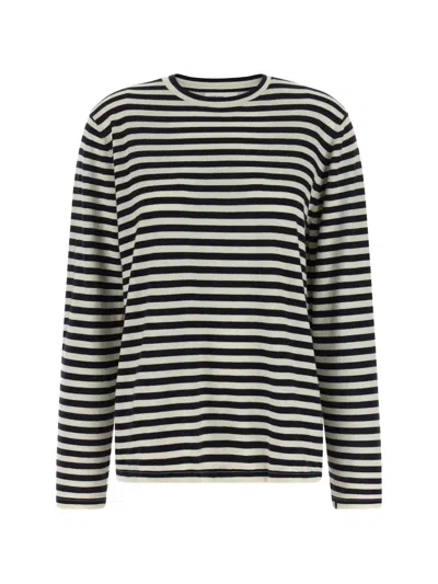 Extreme Cashmere N500 Jones Breton-striped Sweater In Transparent
