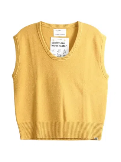 Extreme Cashmere N°512 Angele Fine-knit Sleeveless Vest In White