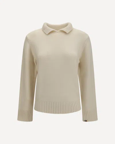 Extreme Cashmere Jo High-neck Ribbed-trim Sweater In White