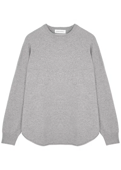Extreme Cashmere N°53 Crew Hop Cashmere-blend Jumper In Gray