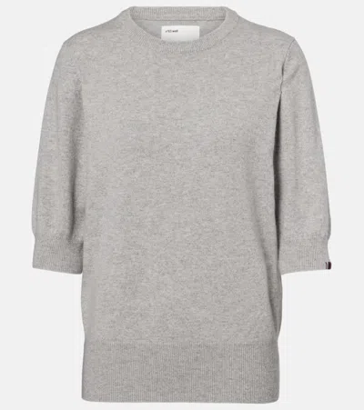 Extreme Cashmere N°63 Well Cashmere-blend Top In Gray