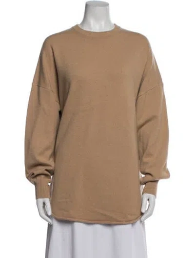 Pre-owned Extreme Cashmere Nylon Crew Neck Sweater In Brown
