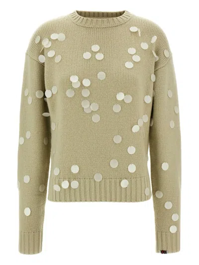 Extreme Cashmere Oldie Sequin Jumper In Beige