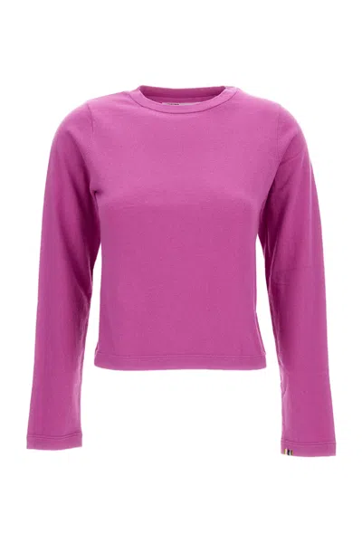 Extreme Cashmere Oleander Pink N.451 Lisa Short Sleeve Sweater In Purple