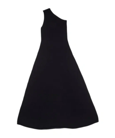 Extreme Cashmere One-shoulder Dress In Black