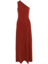 Extreme Cashmere One-shoulder Maxi Dress In Orange