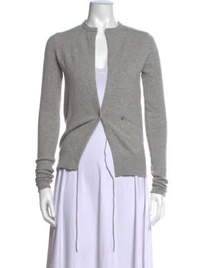 Pre-owned Extreme Cashmere Open Front Sweater In Grey