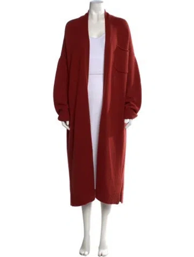 Pre-owned Extreme Cashmere Open Front Sweater In Red