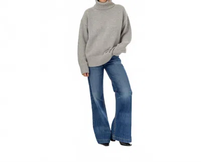 Extreme Cashmere Oversize Extra Turtleneck Sweater In Light Grey In Green
