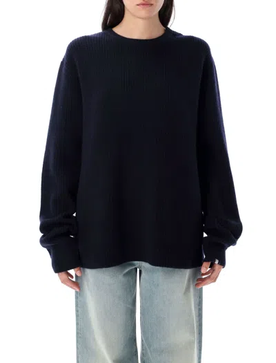 Extreme Cashmere Oversized Cashmere Crewneck Sweater In Blu