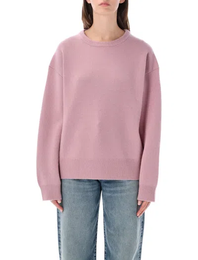 Extreme Cashmere Oversized Crewneck Cashmere Sweater In Pink
