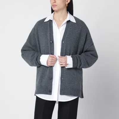 Extreme Cashmere Oversized Cardigan N 24 Tokio V Neck In Gray