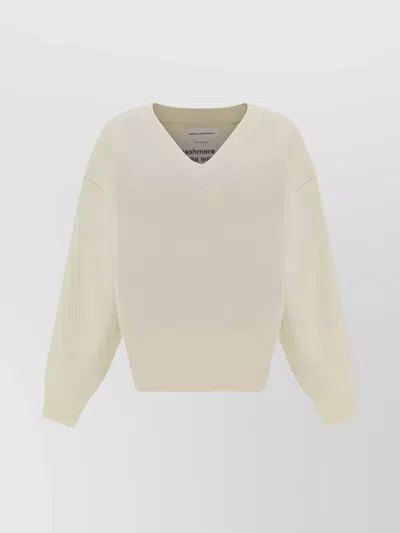 Extreme Cashmere Oversized V-neck Knit Sweater In Neutral