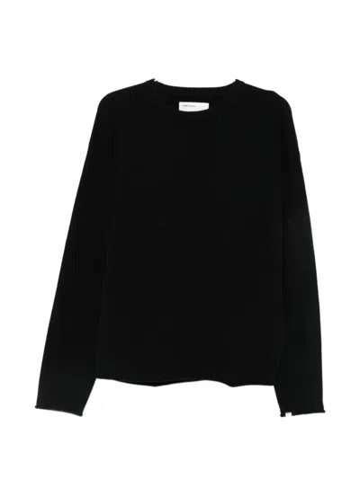 Extreme Cashmere Cashmere Blend Crew Neck Knit Sweater In Black