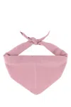Extreme Cashmere Pink Stretch Cashmere Blend Bandana In Pink