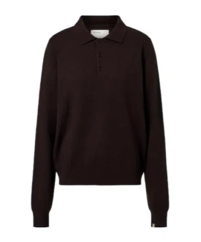Extreme Cashmere Polo Sweater In Black