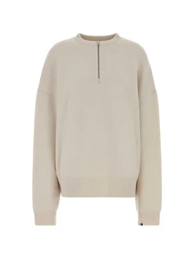Extreme Cashmere Stretch Cashmere Blend Sweater 496 Zip In Neutral