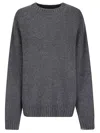Extreme Cashmere Regular Fit Cashmere Sweater With Ribbed Detailing In Gray