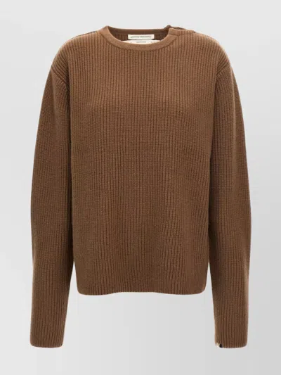 EXTREME CASHMERE 'RELAXED FIT RIBBED KNIT ROUND NECK SWEATER'