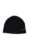 Extreme Cashmere Ribbed Beanie Hat In Black