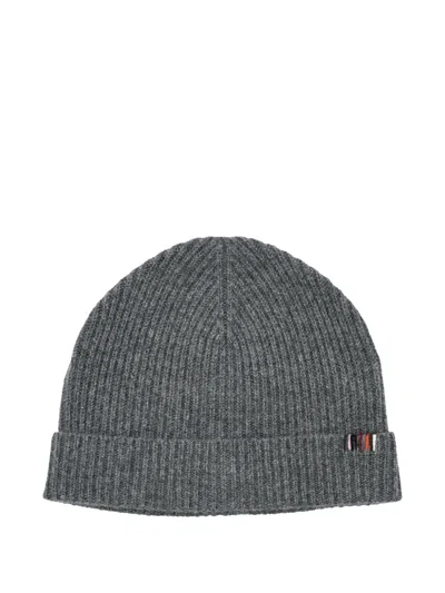 Extreme Cashmere Ribbed Beanie Hat In Gray