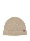 Extreme Cashmere Ribbed Beanie Hat In Brown