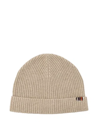 Extreme Cashmere Ribbed Beanie Hat In Brown
