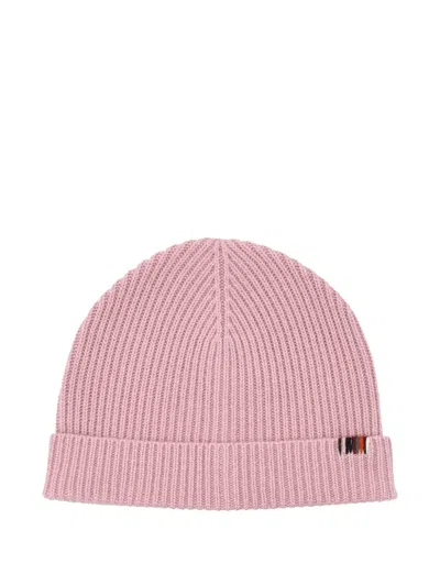Extreme Cashmere Ribbed Beanie Hat In Pink