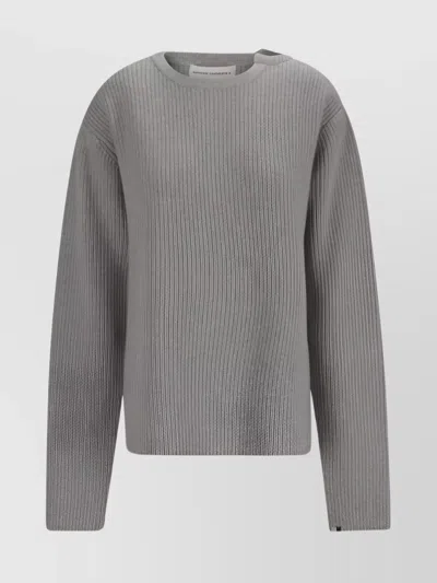 Extreme Cashmere Ribbed Cashmere Oversize Sweater In Grey