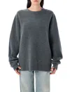 Extreme Cashmere Ribbed Cashmere Sweater With Crew Neck In Gray