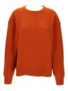 Extreme Cashmere Ribbed Crew-neck Sweater In Orange