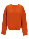 Extreme Cashmere Ribbed-hem Cashmere Sweater In Orange