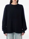 Extreme Cashmere Tes Long-sleeved Minimalist Pullover Sweater In Blue