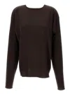 Extreme Cashmere Ribbed-trim Crew-neck Sweater In Brown