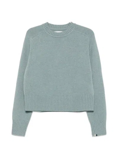 Extreme Cashmere Ribbed-knit Crew-neck Sweater In Blue