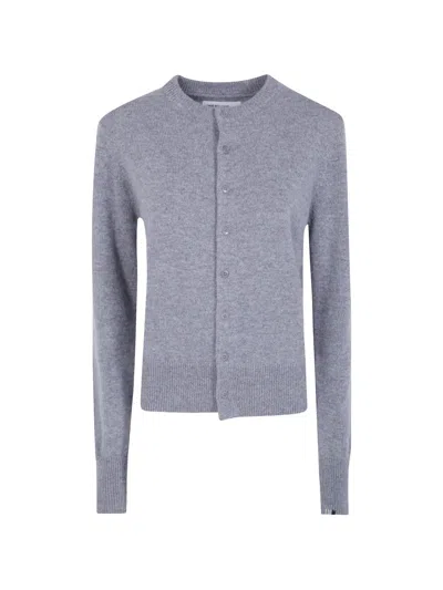 Extreme Cashmere Ribbed-trim Cashmere Cardigan In Purple