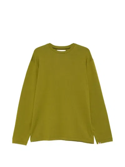 Extreme Cashmere Rock Long Sleeve Rock T-shirt In Green