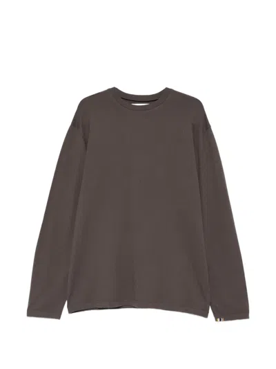 Extreme Cashmere Rock Long-sleeved Round-neck T-shirt In Gray