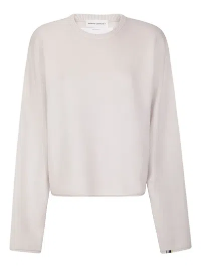 Extreme Cashmere Round-neck Cashmere Sweat In White