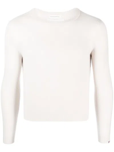 Extreme Cashmere Round-neck Cropped Jumper In White