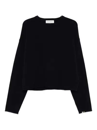 EXTREME CASHMERE ROUND-NECK CROPPED SWEATER