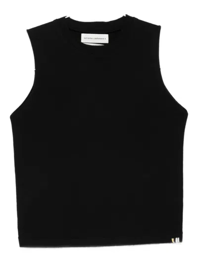 Extreme Cashmere Round-neck Sleeveless Vest In Black